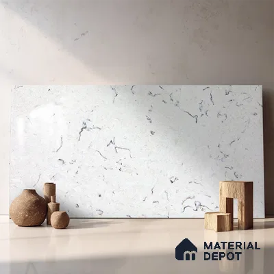 Belina Quartz QR 00170 Frosted Cascade Value Series 10.5 ft x 5.25 ft Quartz - 20 mm | 5 Years Warranty | Suitable for Kitchen, Restaurant, Counter Tops, Dining, Reception, office