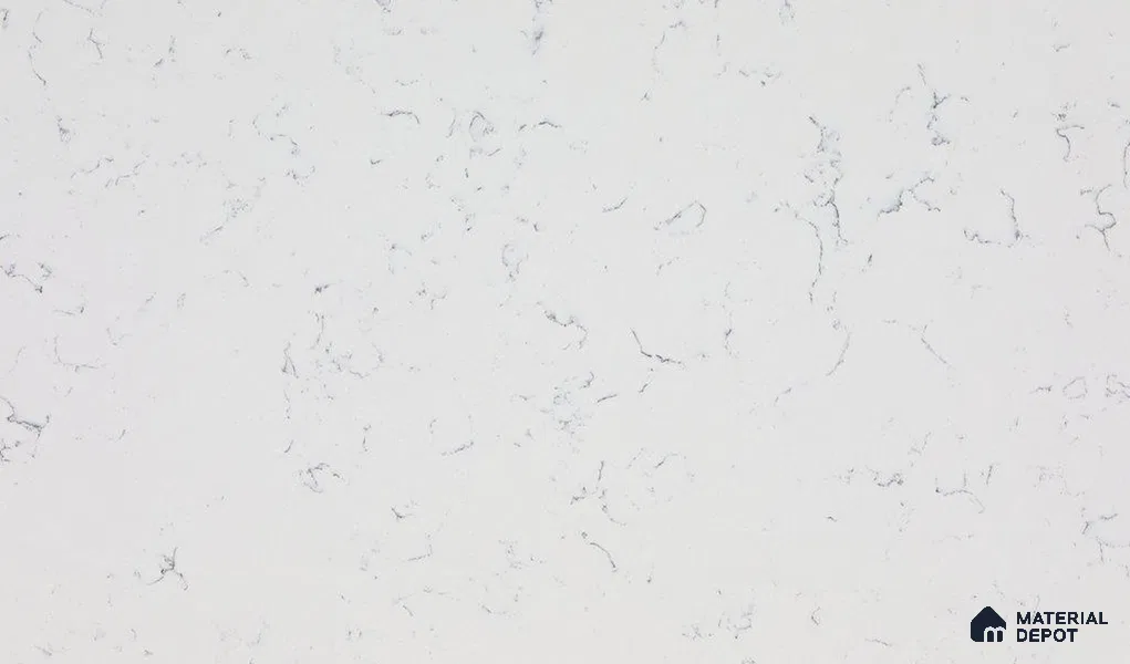 Belina Quartz QR 00172 Mist Vein Value Series 10.5 ft x 5.25 ft Quartz - 20 mm | 5 Years Warranty | Suitable for Kitchen, Restaurant, Counter Tops, Dining, Reception, office