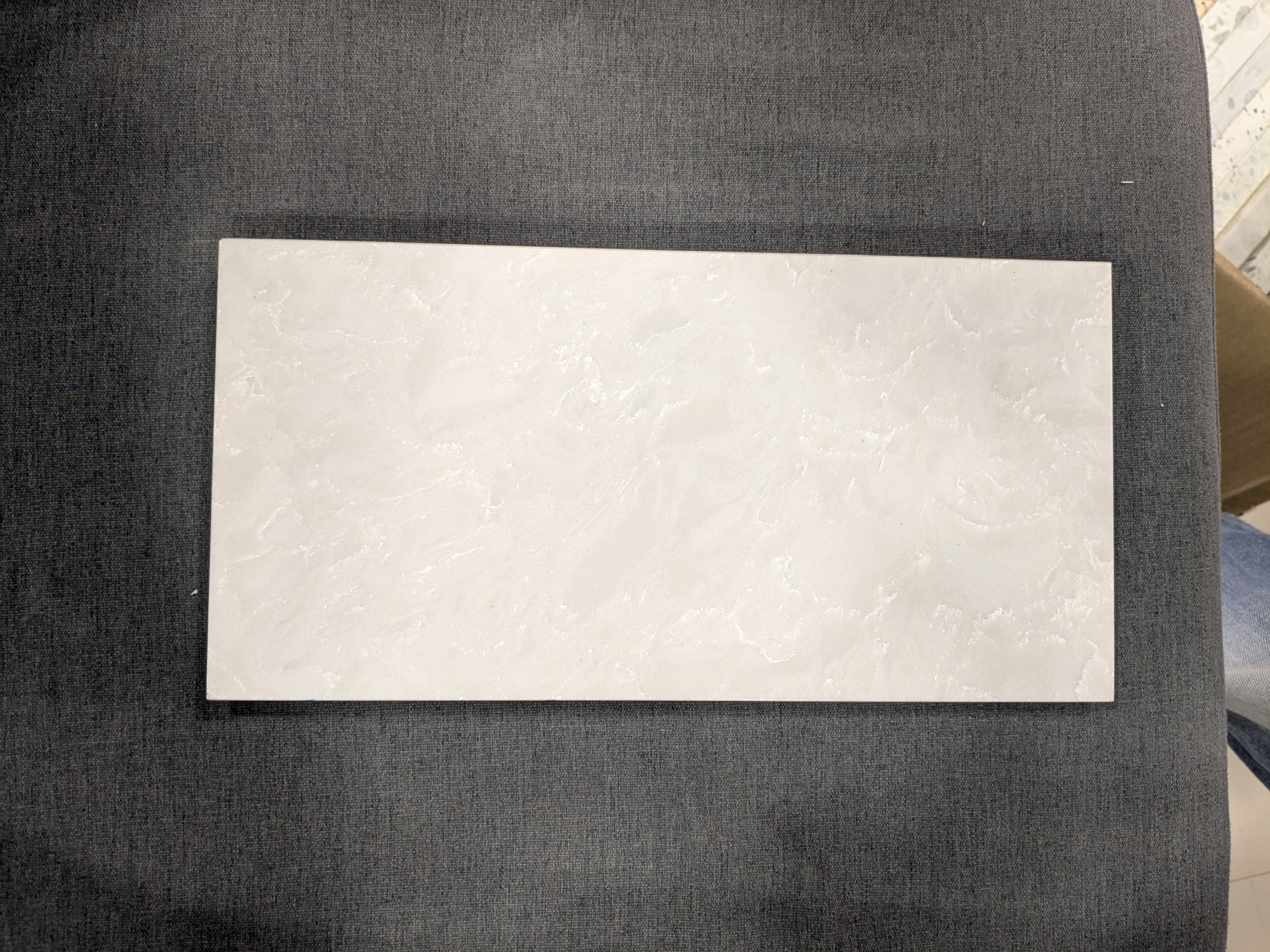 Belina Quartz QR 00190 Opaline Veil Value Series 10.5 ft x 5.25 ft Quartz - 20 mm | 5 Years Warranty | Suitable for Kitchen, Restaurant, Counter Tops, Dining, Reception, office