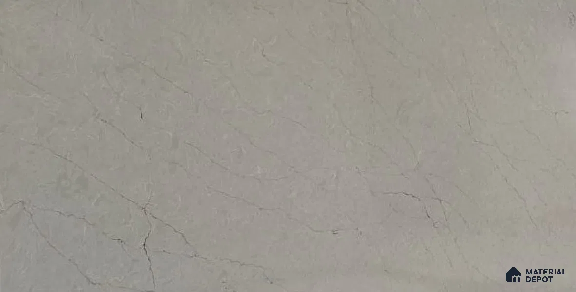 Belina Quartz QR 00191 Silver Whisper Value Series 10.5 ft x 5.25 ft Quartz - 20 mm | 5 Years Warranty | Suitable for Kitchen, Restaurant, Counter Tops, Dining, Reception, office