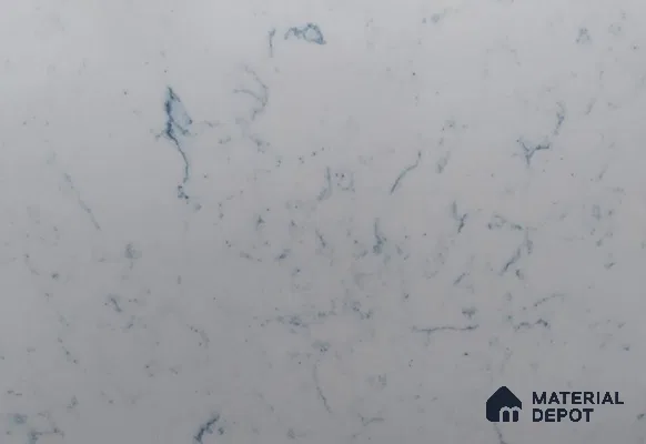 Belina Quartz QR 00334 Carrara Blue Value Series 10.66 ft x 5.41 ft Quartz - 20 mm | 5 Years Warranty | Suitable for Kitchen, Restaurant, Counter Tops, Dining, Reception, office