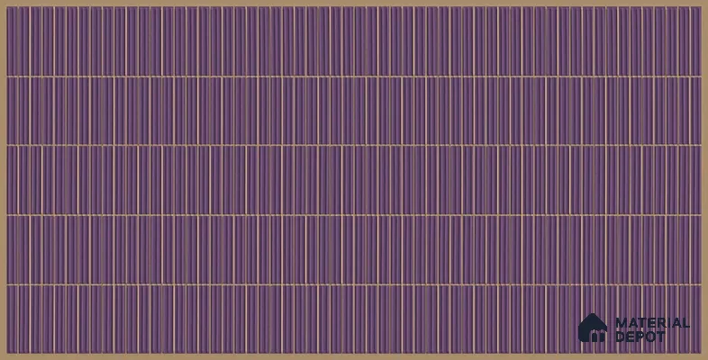 Faux Subway Wall Tile TL 06499 Kitkat Purple 4 ft x 2 ft Vitrified Glossy Finish - 9 mm | Suitable for Kitchen, Bathroom & Dining Area