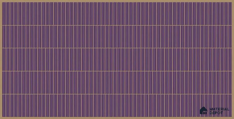 Faux Subway Wall Tile TL 06499 Kitkat Purple 4 ft x 2 ft Vitrified Glossy Finish - 9 mm | Suitable for Kitchen, Bathroom & Dining Area