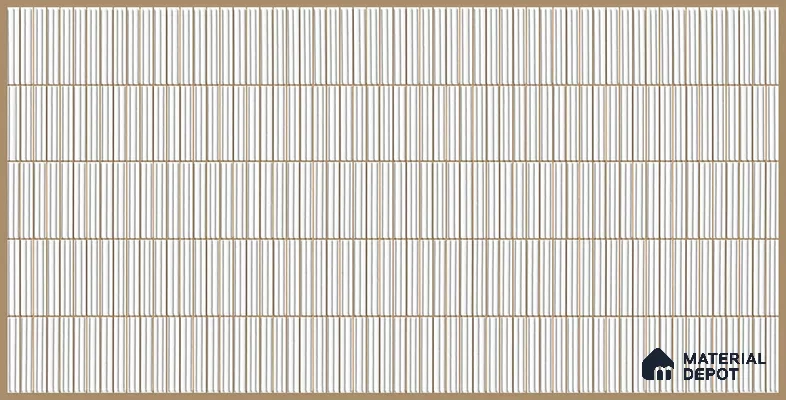 Faux Subway Wall Tile TL 06499 F Kitkat White 4 ft x 2 ft Vitrified Glossy Finish - 9 mm | Suitable for Kitchen, Bathroom & Dining Area