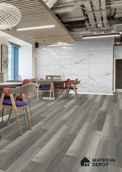 Driftwood Grey Matte Finish 4 ft x 7 inch - 5 mm SPC Flooring | SP 00107 | 15-Year Warranty Click-Lock DIY Installation | Suitable For Kitchen, Living Room & Bedroom