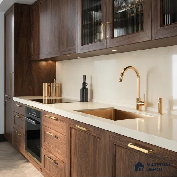 Belina Quartz QR 00222 Ivory Whisper Helsinki Series 11.5 ft x 6.5 ft Quartz - 20 mm | 10 Years of Replacement Warranty | Suitable for Kitchen, Restaurant, Counter Tops, Dining, Reception, office