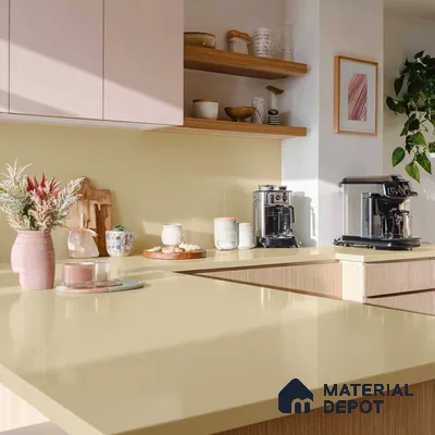 Belina Quartz QR 00210 Sand Dune Helsinki Series 11.5 ft x 6.5 ft Quartz - 20 mm | 10 Years of Replacement Warranty | Suitable for Kitchen, Restaurant, Counter Tops, Dining, Reception, office