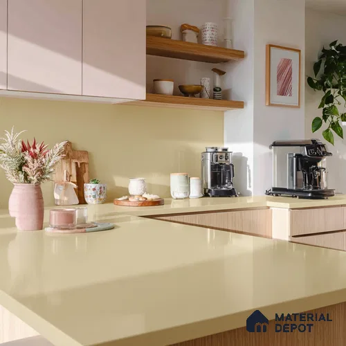 Belina Quartz QR 00210 Sand Dune Helsinki Series 11.5 ft x 6.5 ft Quartz - 20 mm | 10 Years of Replacement Warranty | Suitable for Kitchen, Restaurant, Counter Tops, Dining, Reception, office