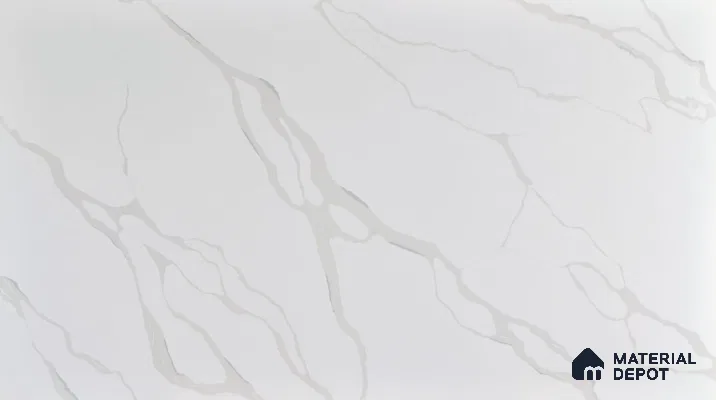 Belina Quartz QR 00236 Angelique Vein Helsinki Series 11.5 ft x 6.5 ft Quartz - 20 mm | 10 Years of Replacement Warranty | Suitable for Kitchen, Restaurant, Counter Tops, Dining, Reception, office