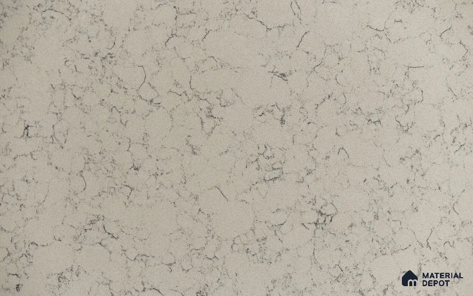 Belina Quartz QR 00224 Frosted Veil Helsinki Series 11.5 ft x 6.5 ft Quartz - 20 mm | 10 Years of Replacement Warranty | Suitable for Kitchen, Restaurant, Counter Tops, Dining, Reception, office