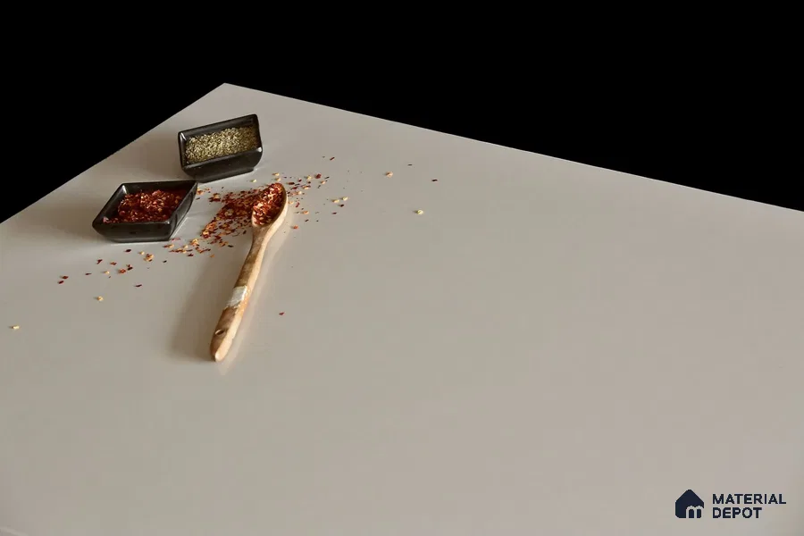 Belina Quartz QR 00216 Frosted Mocha Helsinki Series 11.5 ft x 6.5 ft Quartz - 20 mm | 10 Years of Replacement Warranty | Suitable for Kitchen, Restaurant, Counter Tops, Dining, Reception, office