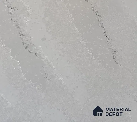 Belina Quartz QR 00242 Silver Drift Helsinki Series 11.5 ft x 6.5 ft Quartz - 20 mm | 10 Years of Replacement Warranty | Suitable for Kitchen, Restaurant, Counter Tops, Dining, Reception, office