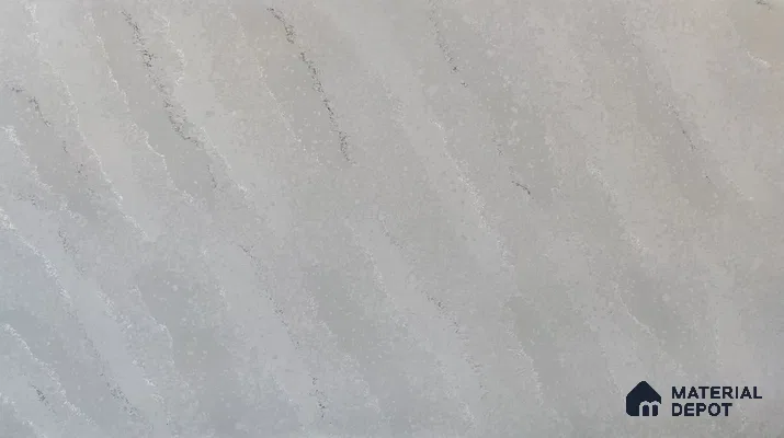 Belina Quartz QR 00242 Silver Drift Helsinki Series 11.5 ft x 6.5 ft Quartz - 20 mm | 10 Years of Replacement Warranty | Suitable for Kitchen, Restaurant, Counter Tops, Dining, Reception, office
