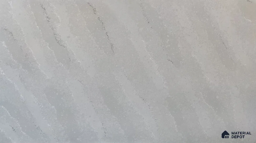 Belina Quartz QR 00242 Silver Drift Helsinki Series 11.5 ft x 6.5 ft Quartz - 20 mm | 10 Years of Replacement Warranty | Suitable for Kitchen, Restaurant, Counter Tops, Dining, Reception, office