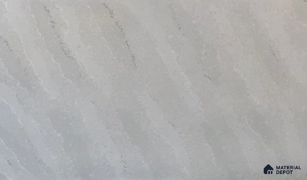 Belina Quartz QR 00242 Silver Drift Helsinki Series 11.5 ft x 6.5 ft Quartz - 20 mm | 10 Years of Replacement Warranty | Suitable for Kitchen, Restaurant, Counter Tops, Dining, Reception, office