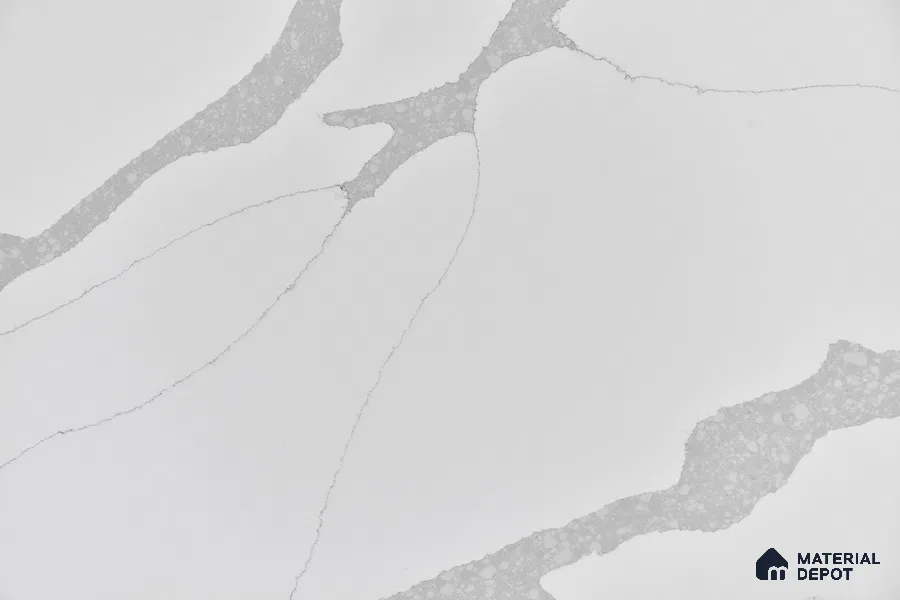 Belina Quartz QR 00244 Serene Cascade Helsinki Series 11.5 ft x 6.5 ft Quartz - 20 mm | 10 Years of Replacement Warranty | Suitable for Kitchen, Restaurant, Counter Tops, Dining, Reception, office