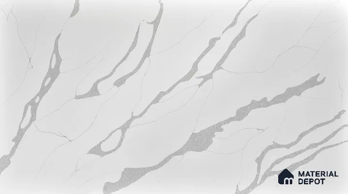 Belina Quartz QR 00244 Serene Cascade Helsinki Series 11.5 ft x 6.5 ft Quartz - 20 mm | 10 Years of Replacement Warranty | Suitable for Kitchen, Restaurant, Counter Tops, Dining, Reception, office