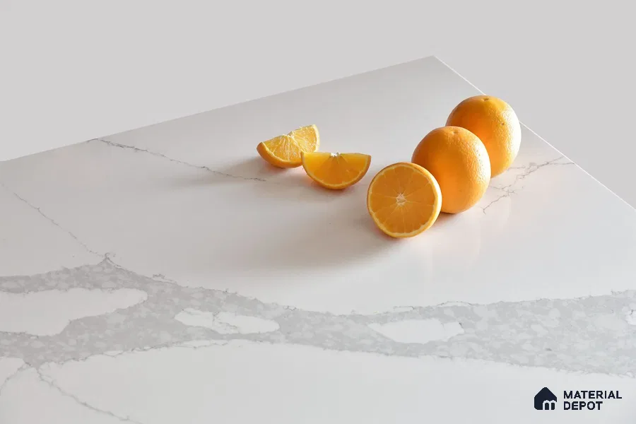 Belina Quartz QR 00244 Serene Cascade Helsinki Series 11.5 ft x 6.5 ft Quartz - 20 mm | 10 Years of Replacement Warranty | Suitable for Kitchen, Restaurant, Counter Tops, Dining, Reception, office