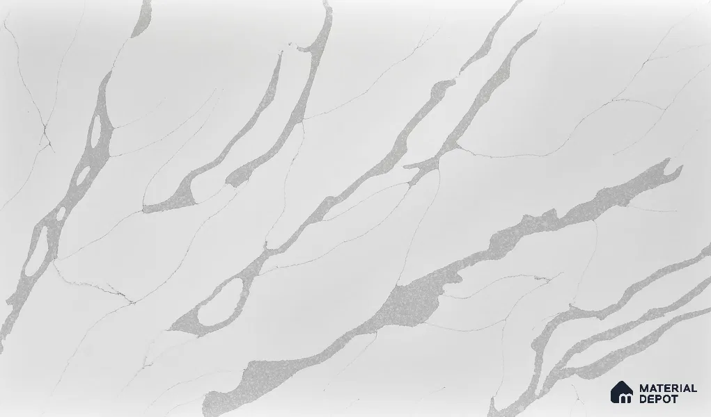 Belina Quartz QR 00244 Serene Cascade Helsinki Series 11.5 ft x 6.5 ft Quartz - 20 mm | 10 Years of Replacement Warranty | Suitable for Kitchen, Restaurant, Counter Tops, Dining, Reception, office