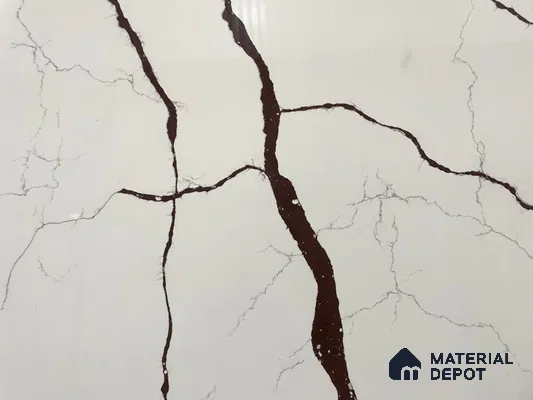 Belina Quartz QR 00235 Sienna Vein Helsinki Series 11.5 ft x 6.5 ft Quartz - 20 mm | 10 Years of Replacement Warranty | Suitable for Kitchen, Restaurant, Counter Tops, Dining, Reception, office