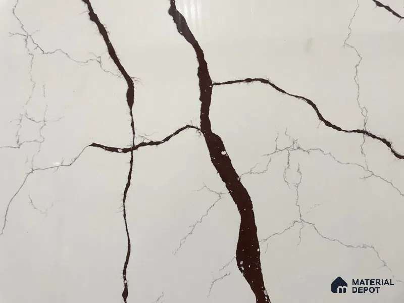 Belina Quartz QR 00235 Sienna Vein Helsinki Series 11.5 ft x 6.5 ft Quartz - 20 mm | 10 Years of Replacement Warranty | Suitable for Kitchen, Restaurant, Counter Tops, Dining, Reception, office