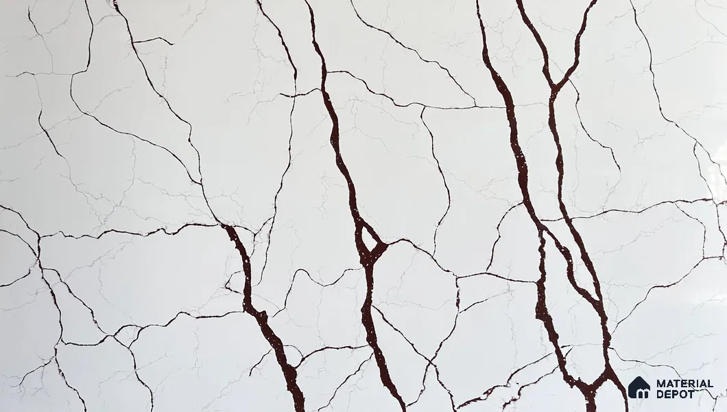 Belina Quartz QR 00235 Sienna Vein Helsinki Series 11.5 ft x 6.5 ft Quartz - 20 mm | 10 Years of Replacement Warranty | Suitable for Kitchen, Restaurant, Counter Tops, Dining, Reception, office