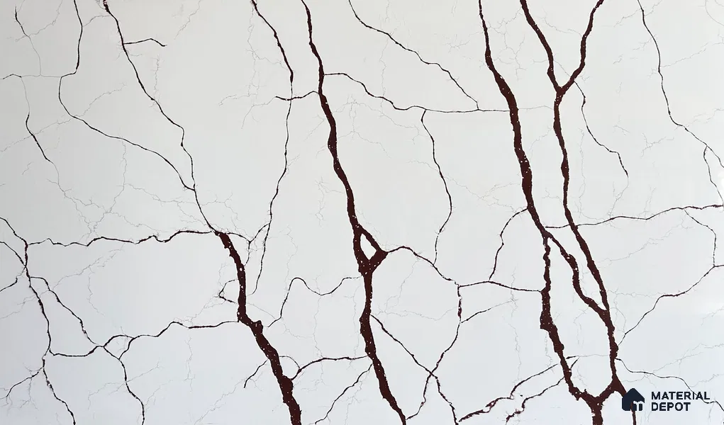 Belina Quartz QR 00235 Sienna Vein Helsinki Series 11.5 ft x 6.5 ft Quartz - 20 mm | 10 Years of Replacement Warranty | Suitable for Kitchen, Restaurant, Counter Tops, Dining, Reception, office