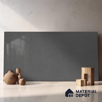 Belina Quartz QR 00205 Graphite Mist Helsinki Series 11.5 ft x 6.5 ft Quartz - 20 mm | 10 Years of Replacement Warranty | Suitable for Kitchen, Restaurant, Counter Tops, Dining, Reception, office