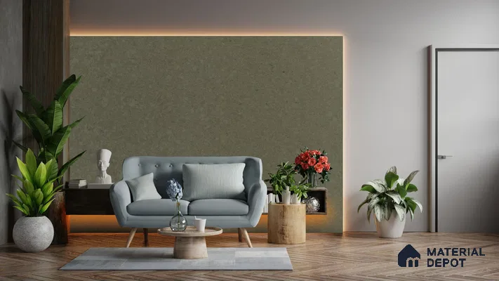 Belina Quartz QR 00230 Urban Mist Helsinki Series 11.5 ft x 6.5 ft Quartz - 20 mm | 10 Years of Replacement Warranty | Suitable for Kitchen, Restaurant, Counter Tops, Dining, Reception, office