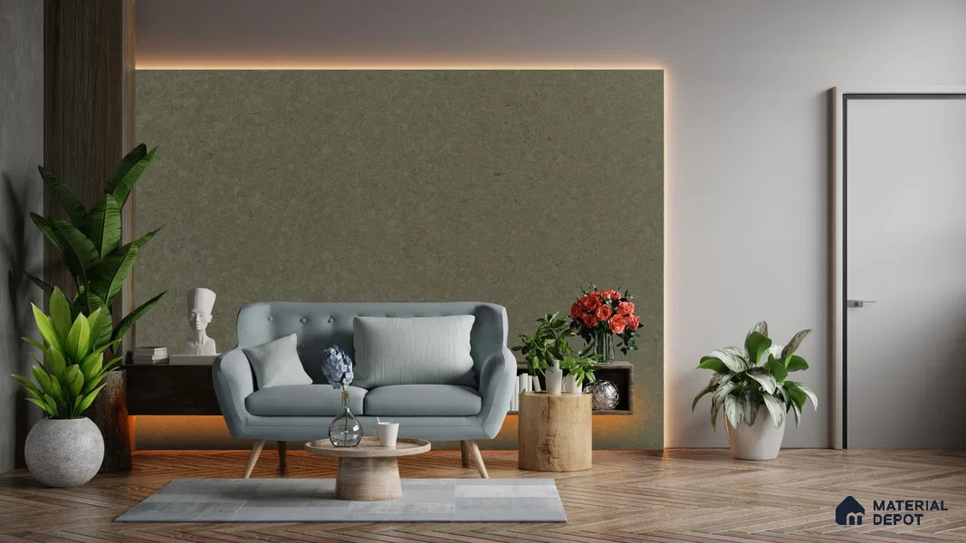 Belina Quartz QR 00230 Urban Mist Helsinki Series 11.5 ft x 6.5 ft Quartz - 20 mm | 10 Years of Replacement Warranty | Suitable for Kitchen, Restaurant, Counter Tops, Dining, Reception, office