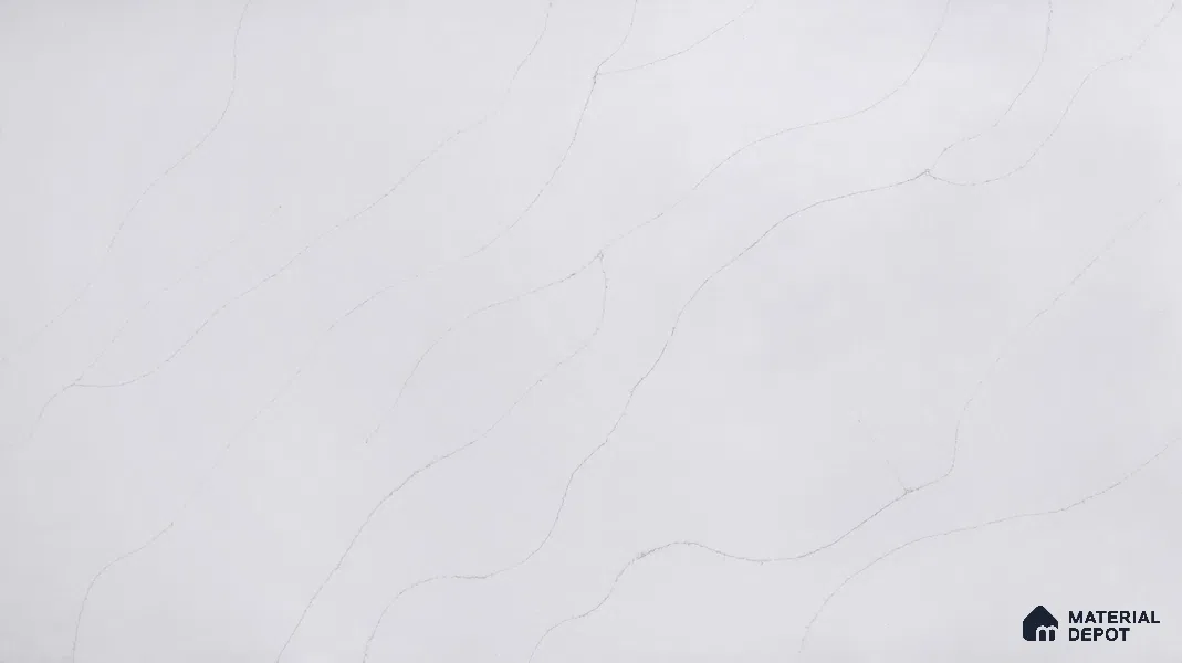 Belina Quartz QR 00247 Serene Veil Helsinki Series 11.5 ft x 6.5 ft Quartz - 20 mm | 10 Years of Replacement Warranty | Suitable for Kitchen, Restaurant, Counter Tops, Dining, Reception, office