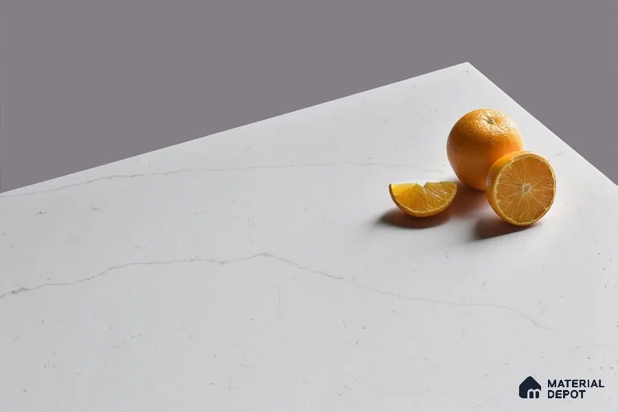 Belina Quartz QR 00247 Serene Veil Helsinki Series 11.5 ft x 6.5 ft Quartz - 20 mm | 10 Years of Replacement Warranty | Suitable for Kitchen, Restaurant, Counter Tops, Dining, Reception, office