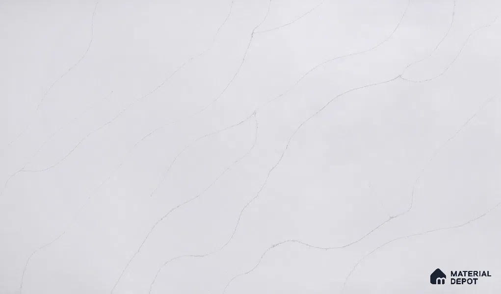 Belina Quartz QR 00247 Serene Veil Helsinki Series 11.5 ft x 6.5 ft Quartz - 20 mm | 10 Years of Replacement Warranty | Suitable for Kitchen, Restaurant, Counter Tops, Dining, Reception, office