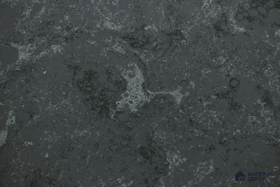 Belina Quartz QR 00228 Noir Nebula Helsinki Series 11.5 ft x 6.5 ft Quartz - 20 mm | 10 Years of Replacement Warranty | Suitable for Kitchen, Restaurant, Counter Tops, Dining, Reception, office