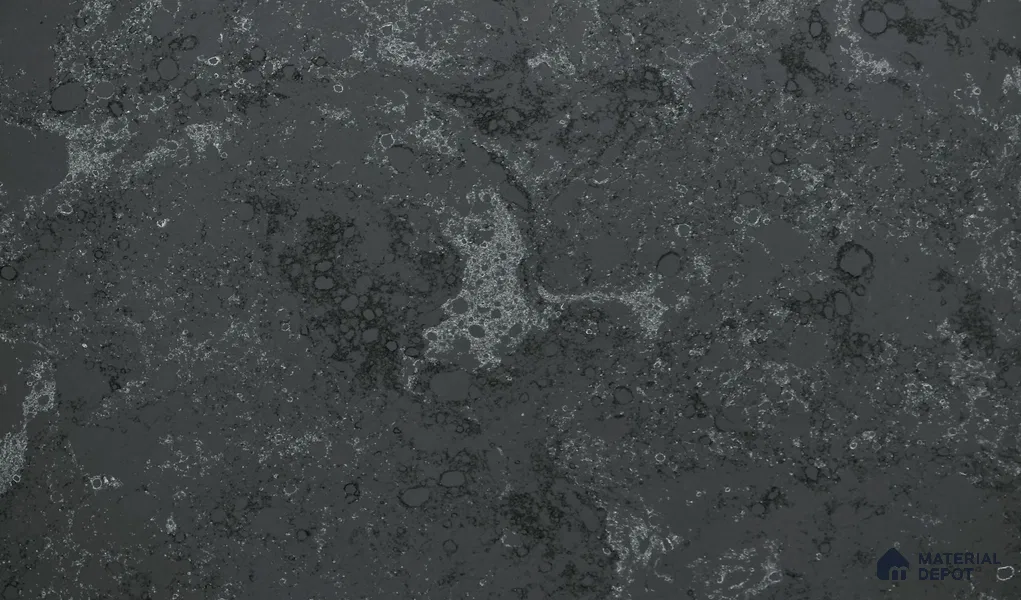 Belina Quartz QR 00228 Noir Nebula Helsinki Series 11.5 ft x 6.5 ft Quartz - 20 mm | 10 Years of Replacement Warranty | Suitable for Kitchen, Restaurant, Counter Tops, Dining, Reception, office