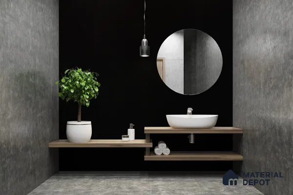 Belina Quartz QR 00219 Noir Velvet Helsinki Series 11.5 ft x 6.5 ft Quartz - 20 mm | 10 Years of Replacement Warranty | Suitable for Kitchen, Restaurant, Counter Tops, Dining, Reception, office