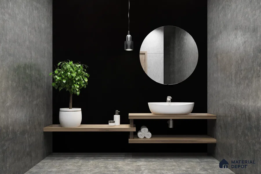 Belina Quartz QR 00219 Noir Velvet Helsinki Series 11.5 ft x 6.5 ft Quartz - 20 mm | 10 Years of Replacement Warranty | Suitable for Kitchen, Restaurant, Counter Tops, Dining, Reception, office