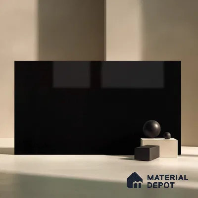 Belina Quartz QR 00219 Noir Velvet Helsinki Series 11.5 ft x 6.5 ft Quartz - 20 mm | 10 Years of Replacement Warranty | Suitable for Kitchen, Restaurant, Counter Tops, Dining, Reception, office