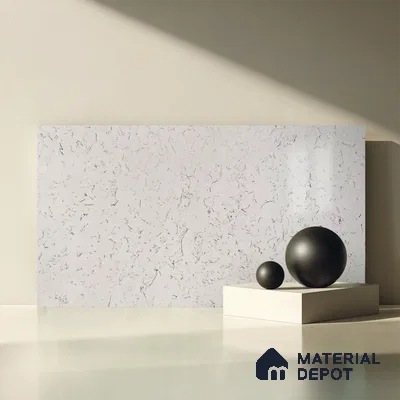 Belina Quartz QR 00225 Frosted Ink Helsinki Series 11.5 ft x 6.5 ft Quartz - 20 mm | 10 Years of Replacement Warranty | Suitable for Kitchen, Restaurant, Counter Tops, Dining, Reception, office