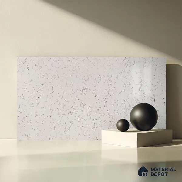 Belina Quartz QR 00225 Frosted Ink Helsinki Series 11.5 ft x 6.5 ft Quartz - 20 mm | 10 Years of Replacement Warranty | Suitable for Kitchen, Restaurant, Counter Tops, Dining, Reception, office