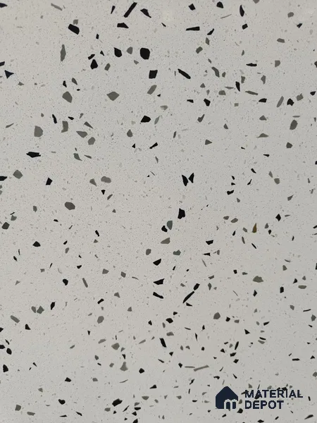Belina Quartz QR 00200 Frosted Pearl Helsinki Series 11.5 ft x 6.5 ft Quartz - 20 mm | 10 Years of Replacement Warranty | Suitable for Kitchen, Restaurant, Counter Tops, Dining, Reception, office