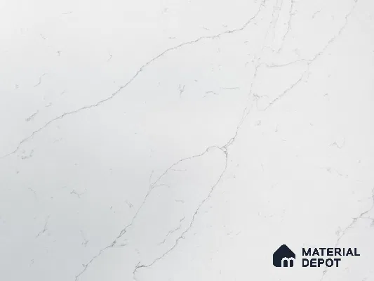 Belina Quartz QR 00245 Ivory Cascade Helsinki Series 11.5 ft x 6.5 ft Quartz - 20 mm | 10 Years of Replacement Warranty | Suitable for Kitchen, Restaurant, Counter Tops, Dining, Reception, office
