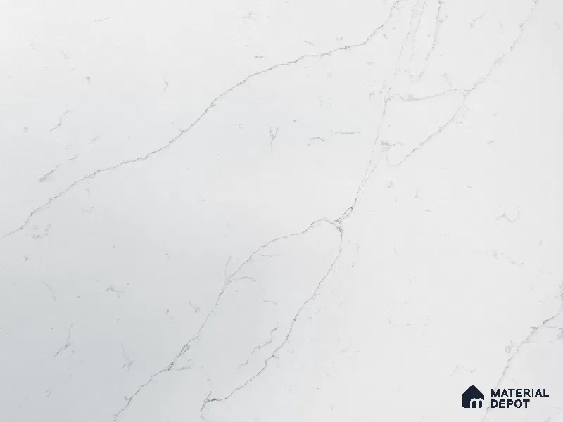 Belina Quartz QR 00245 Ivory Cascade Helsinki Series 11.5 ft x 6.5 ft Quartz - 20 mm | 10 Years of Replacement Warranty | Suitable for Kitchen, Restaurant, Counter Tops, Dining, Reception, office