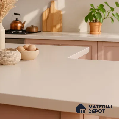 Belina Quartz QR 00252 Ivory Cloud Helsinki Series 11.5 ft x 6.5 ft Quartz - 20 mm | 10 Years of Replacement Warranty | Suitable for Kitchen, Restaurant, Counter Tops, Dining, Reception, office
