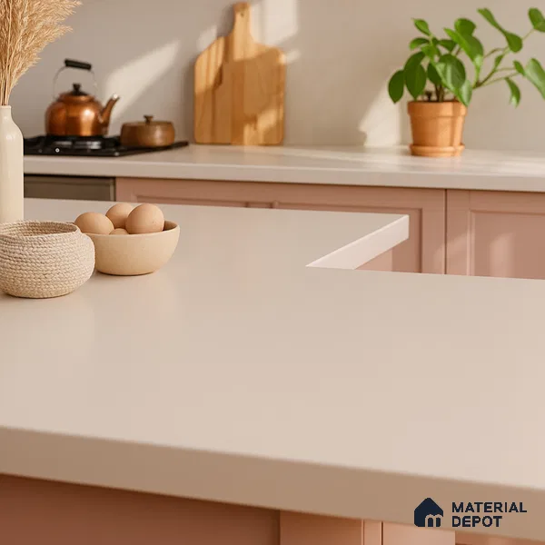 Belina Quartz QR 00252 Ivory Cloud Helsinki Series 11.5 ft x 6.5 ft Quartz - 20 mm | 10 Years of Replacement Warranty | Suitable for Kitchen, Restaurant, Counter Tops, Dining, Reception, office