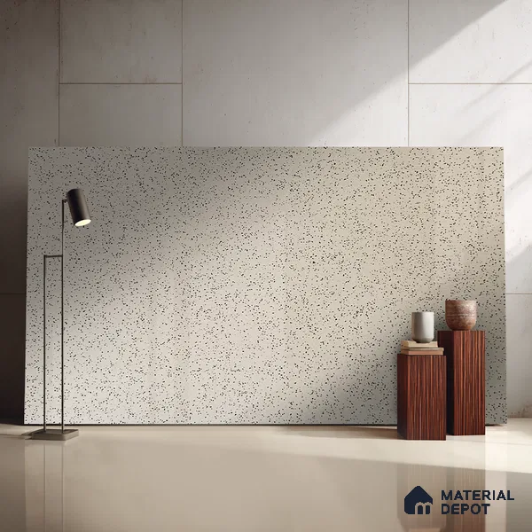 Belina Quartz QR 00204 Frosted Pebble Helsinki Series 11.5 ft x 6.5 ft Quartz - 20 mm | 10 Years of Replacement Warranty | Suitable for Kitchen, Restaurant, Counter Tops, Dining, Reception, office