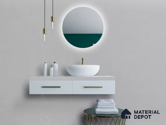 Belina Quartz QR 00223 Serene Mist Helsinki Series 11.5 ft x 6.5 ft Quartz - 20 mm | 10 Years of Replacement Warranty | Suitable for Kitchen, Restaurant, Counter Tops, Dining, Reception, office