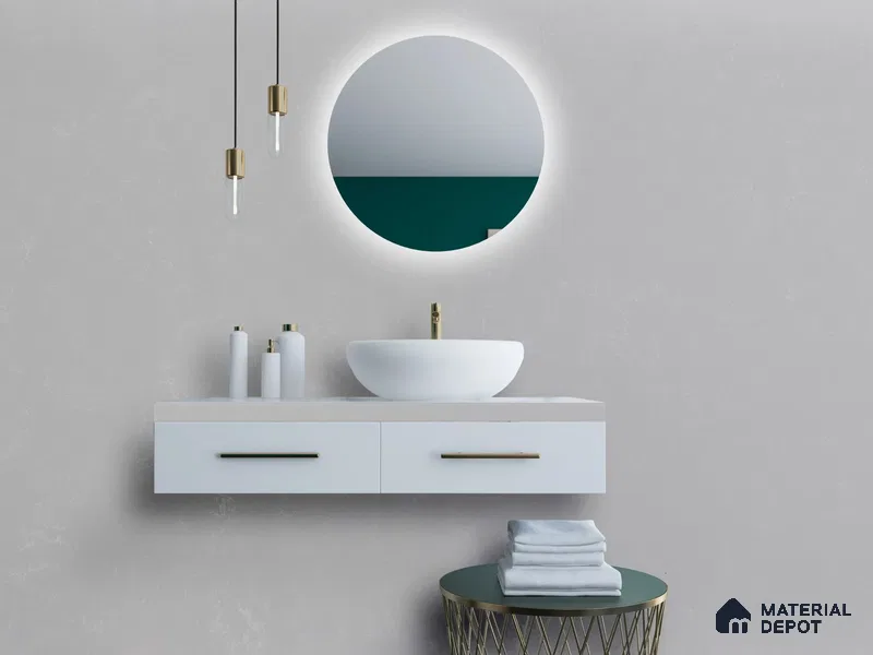 Belina Quartz QR 00223 Serene Mist Helsinki Series 11.5 ft x 6.5 ft Quartz - 20 mm | 10 Years of Replacement Warranty | Suitable for Kitchen, Restaurant, Counter Tops, Dining, Reception, office