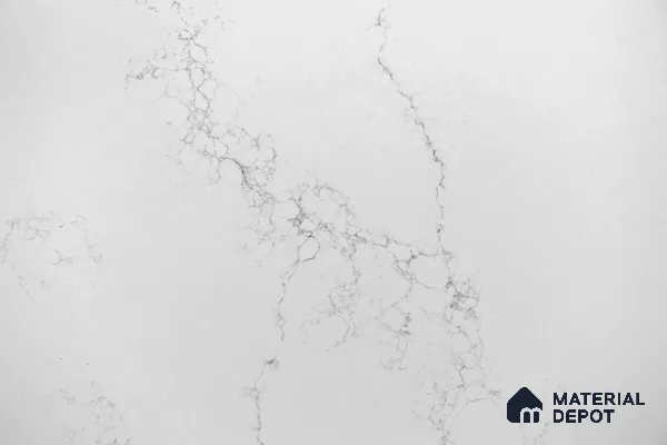 Belina Quartz QR 00246 Mistline Vein Helsinki Series 11.5 ft x 6.5 ft Quartz - 20 mm | 10 Years of Replacement Warranty | Suitable for Kitchen, Restaurant, Counter Tops, Dining, Reception, office