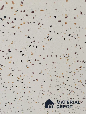 Belina Quartz QR 00201 Frosted Pebble Helsinki Series 11.5 ft x 6.5 ft Quartz - 20 mm | 10 Years of Replacement Warranty | Suitable for Kitchen, Restaurant, Counter Tops, Dining, Reception, office